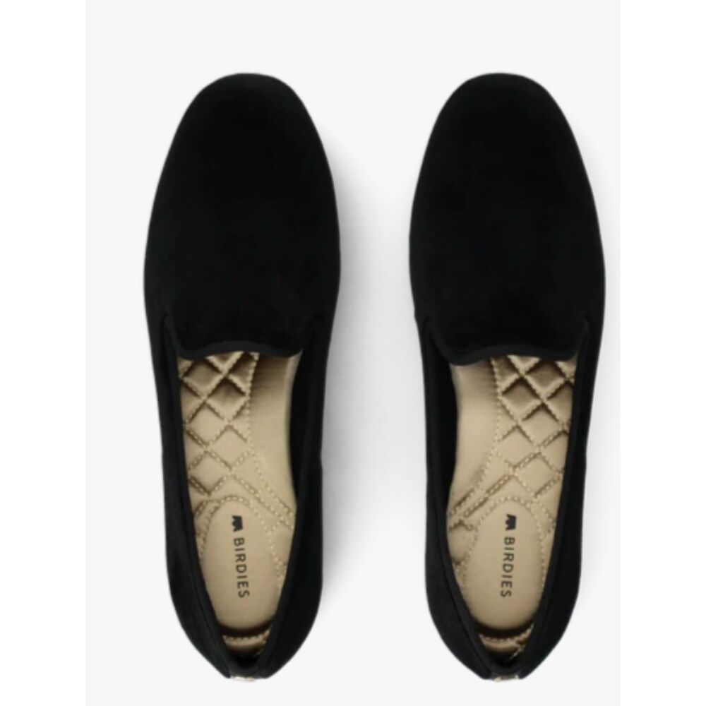 Birdies The Starling Velvet Loafers Black Size 6